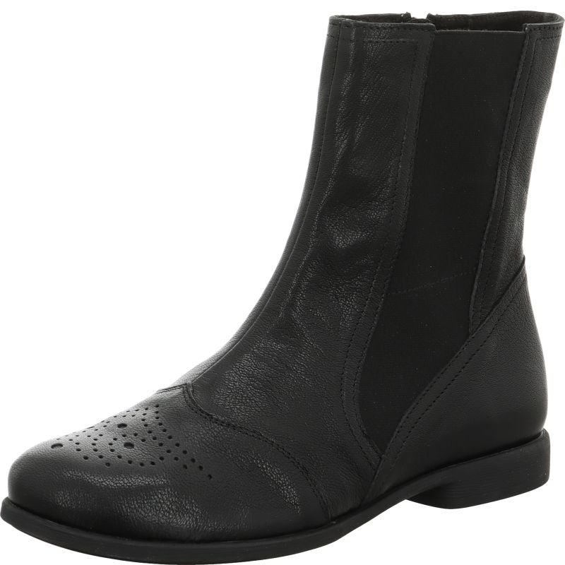 Think AGRAT Woman Ankle boot - Material: Leather in Black