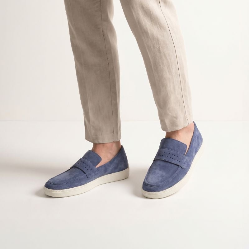 Think TURNA MEN Men Slipper - Material: Leather in Blue