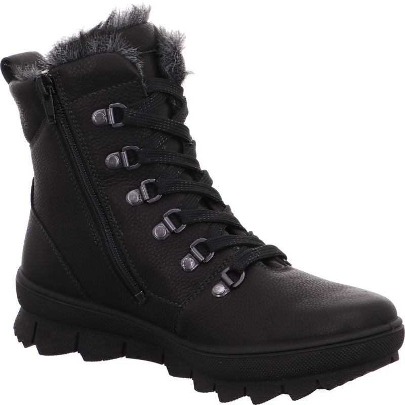 Legero NOVARA Damen Schnürboots - Material: Leder in Schwarz