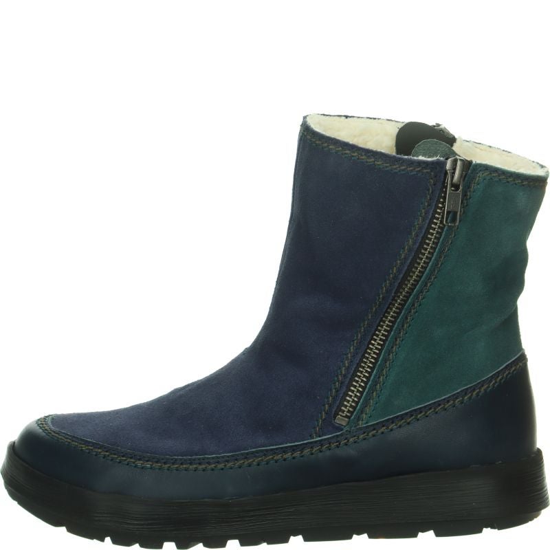 Think COMODA Woman Ankle boot - Material: Leather in Blue