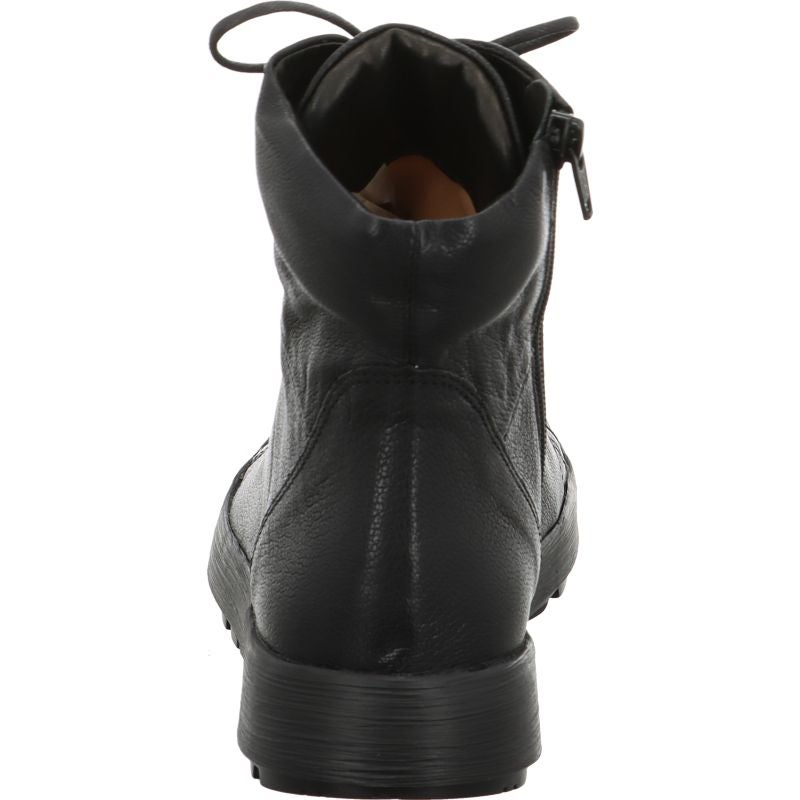 Think COMODA Woman Lace-up boot - Material: Leather in Black