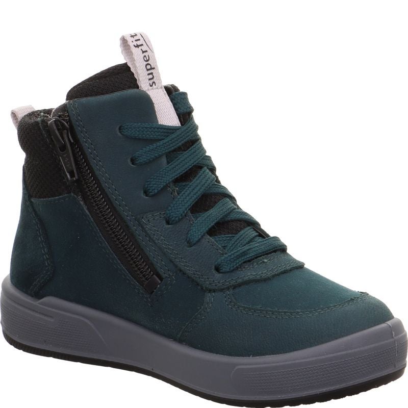 Superfit MAVERICK Boys Sneakers high - Material: Leder/Sonstiges Material/Texti in Green