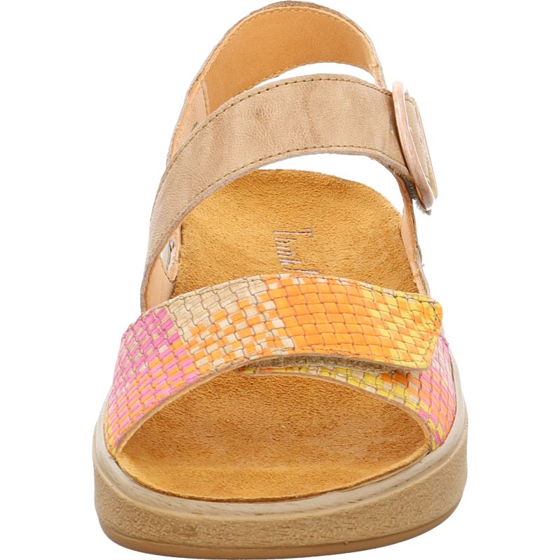 Think MEGGIE Woman Strap sandal - Material: Leather in Multi Colour