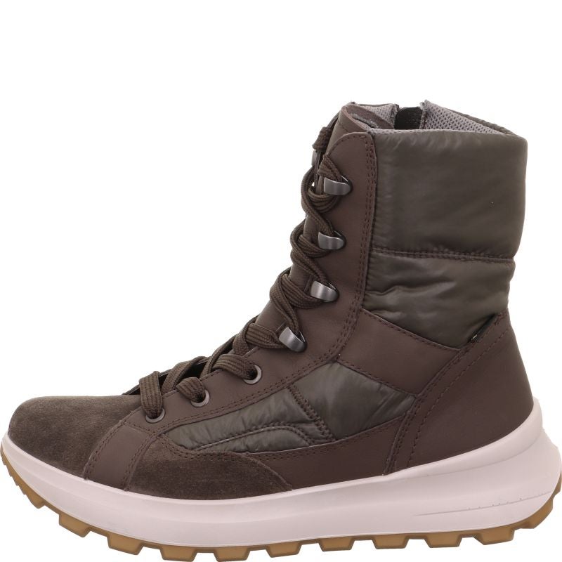 legero T4 RUN Damen Schnürboots - Material: Leder/Textil in Grau