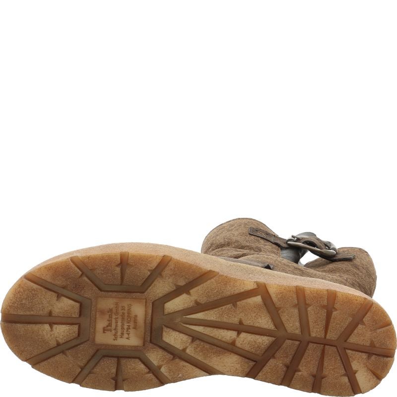 Think! CREPES Damen Stiefelette - Material: Leder in Braun