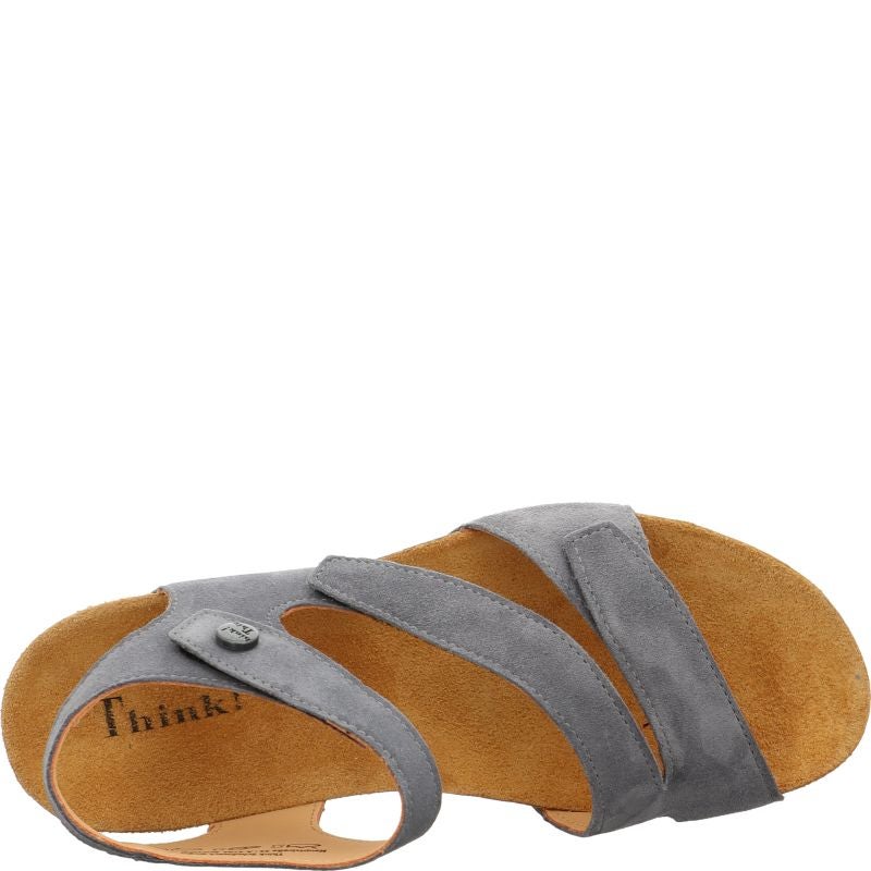 Think! DUMIA Damen Riemchensandale - Material: Leder in Grau
