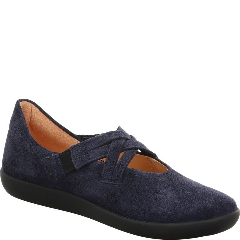 Think NATURE Ballerina - Material: Leather in Blue