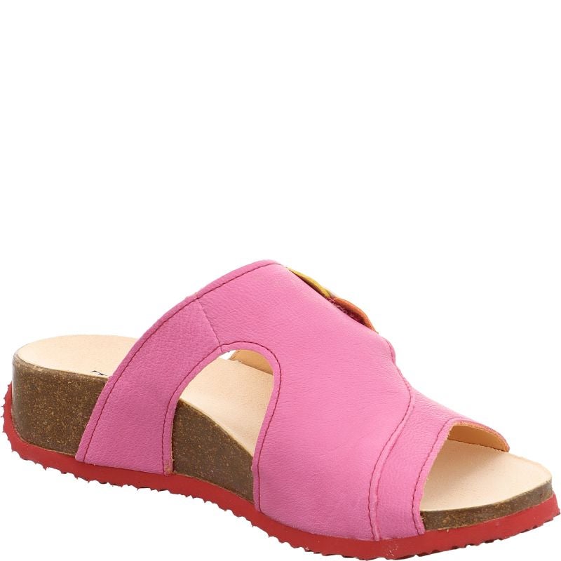 Think MIZZI DAMEN Woman Mules - Material: Leather in Pink