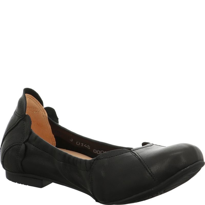 Think! BALLA Damen Ballerina - Material: Leder in Schwarz