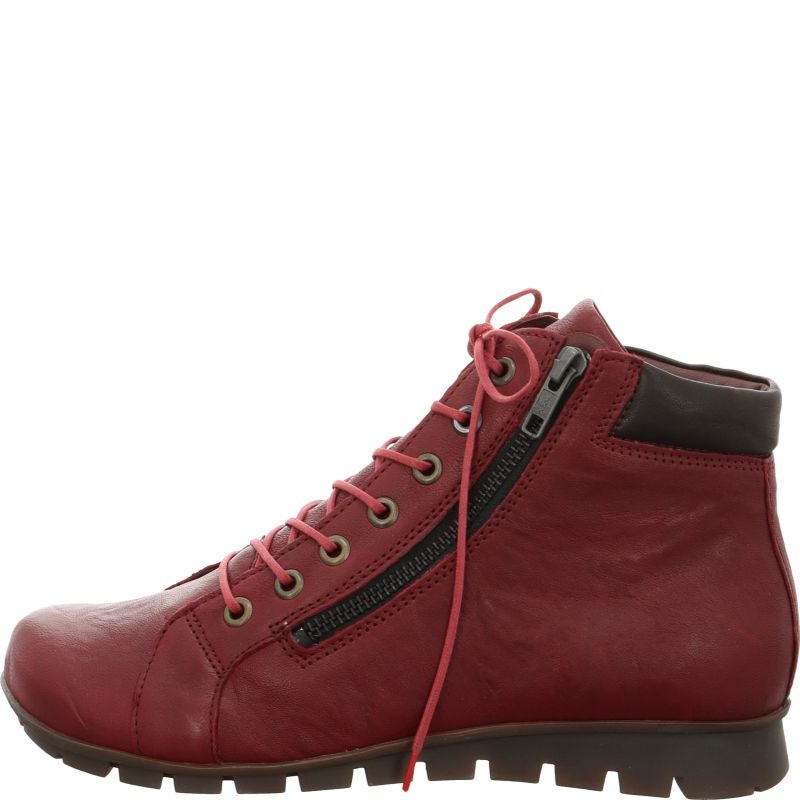Think! MENSCHA Damen Stiefelette - Material: Leder in Rot