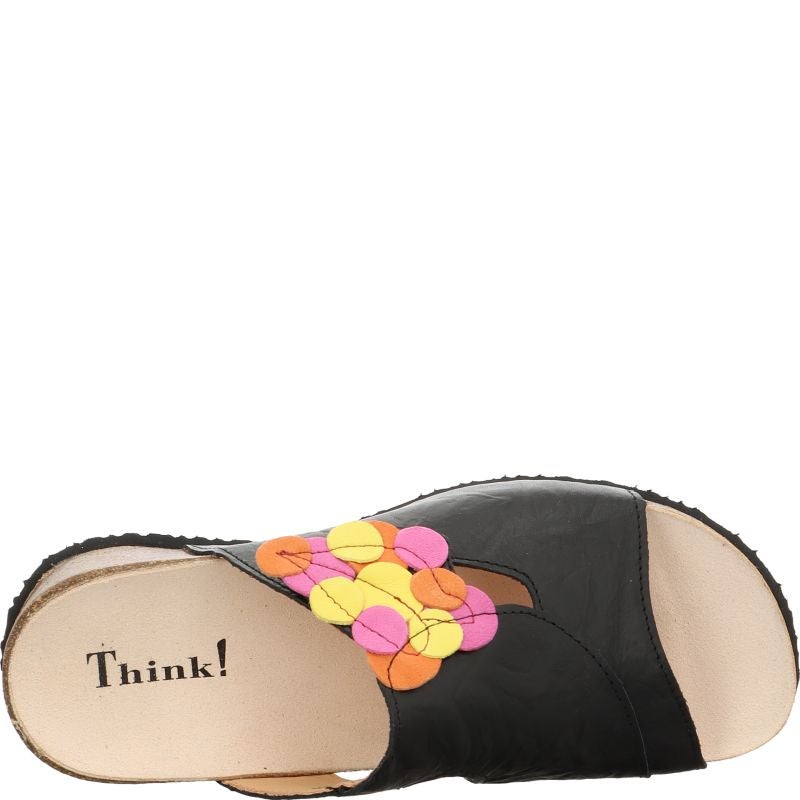 Think MIZZI DAMEN Woman Mules - Material: Leather in Black