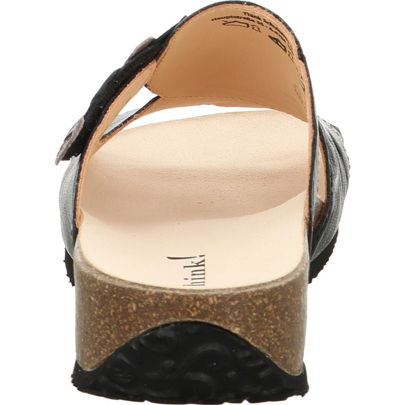 Think! MIZZI Damen Pantolette - Material: Leder in Schwarz