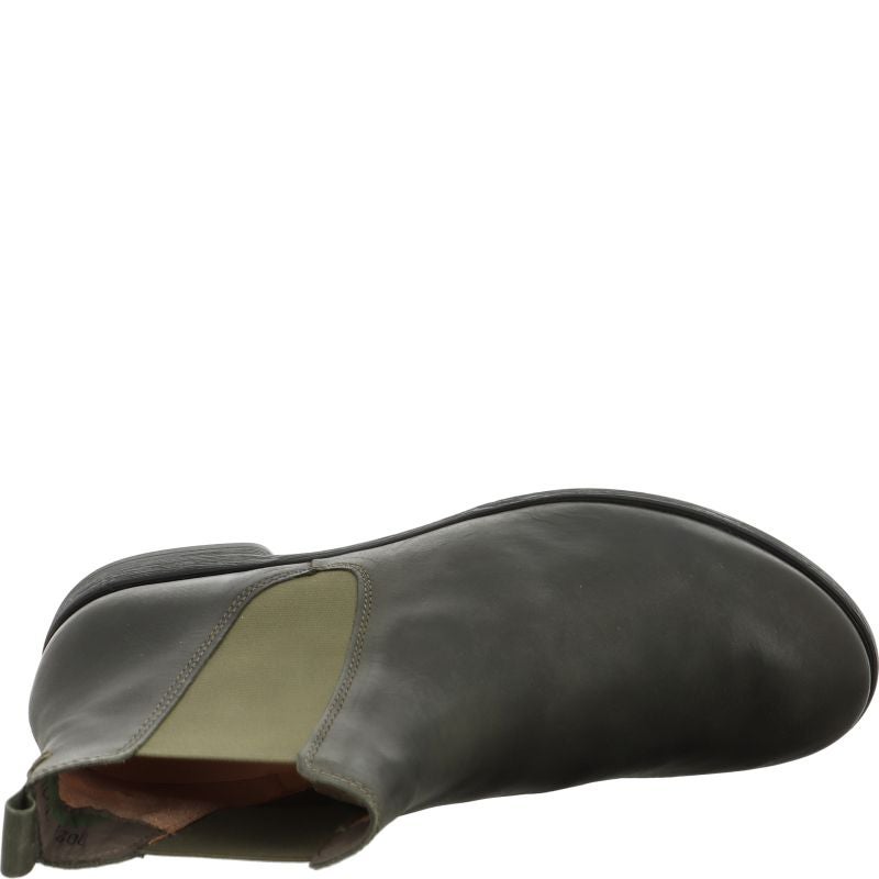 Think! AGRAT Damen Chelsea Boots - Material: Leder in Oliv
