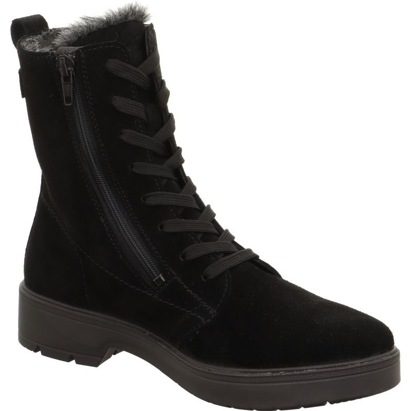 legero MYSTIC Damen Schnürboots - Material: Leder in Schwarz