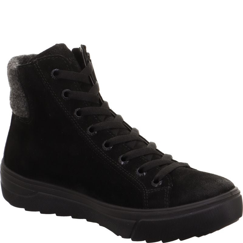 legero MILENA Damen Sneaker high - Material: Leder/Textil in Schwarz