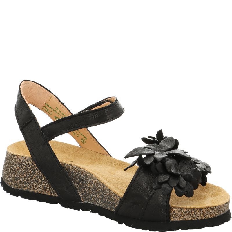 Think KOAK DAMEN Woman Strap sandal - Material: Leather in Black