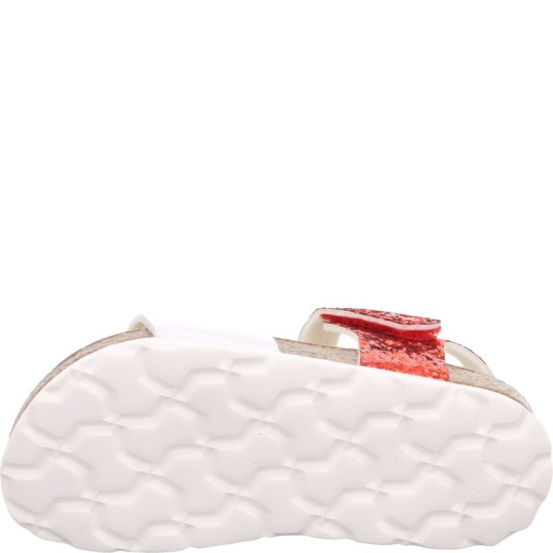 Superfit FUSSBETTPANTOFFEL Girls Sandal - Material: Sonstiges Material in Red