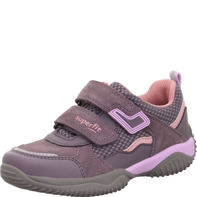 Superfit STORM Mädchen Sneaker low - Material: Leder/Sonstiges Material/Textil in Lila