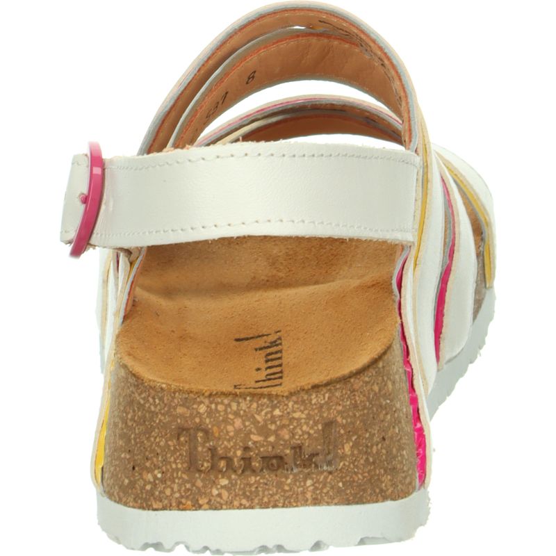 Think KOAK DAMEN Woman Strap sandal - Material: Leather in White