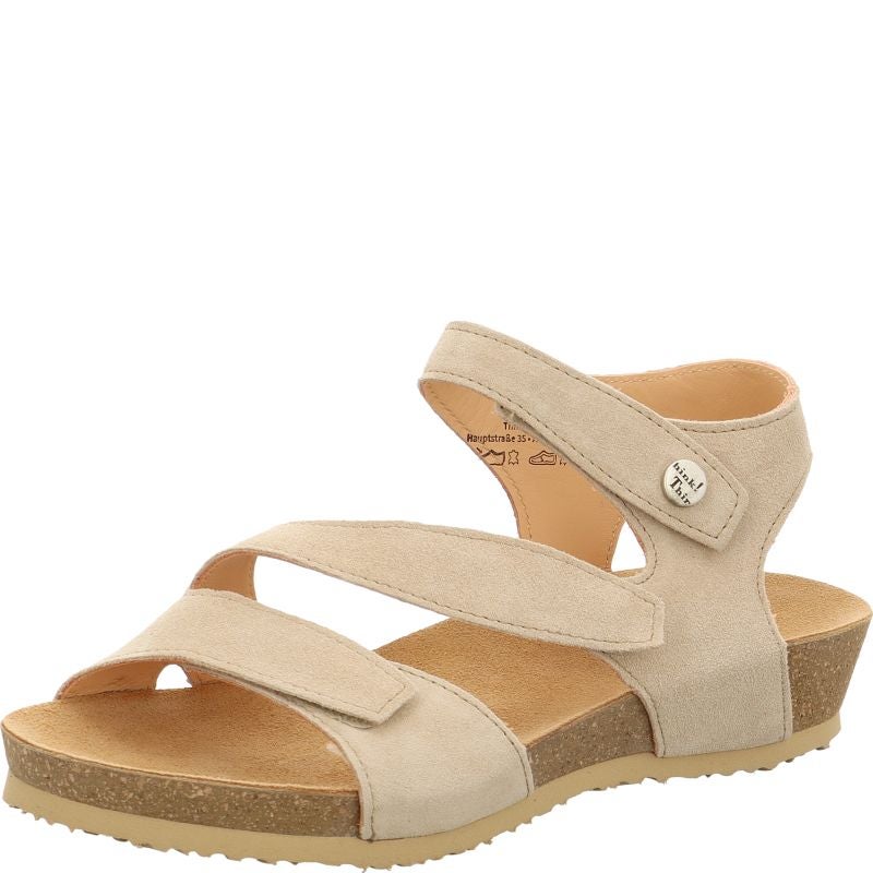 Think DUMIA Strap sandal - Material: Leather in Beige