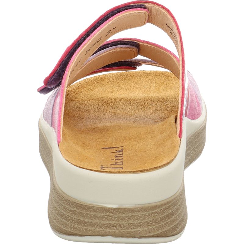Think! MEGGIE Damen Pantolette - Material: Leder in Rosa