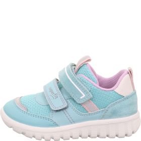 Superfit SPORT7 MINI Girls Sneakers low - Material: Leder/Sonstiges Material/Texti in Green