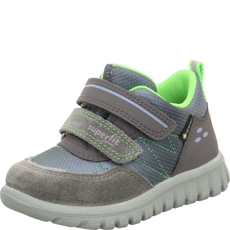 Superfit SPORT7 MINI Sneaker low - Material: Leder/Sonstiges Material/Textil in Grün