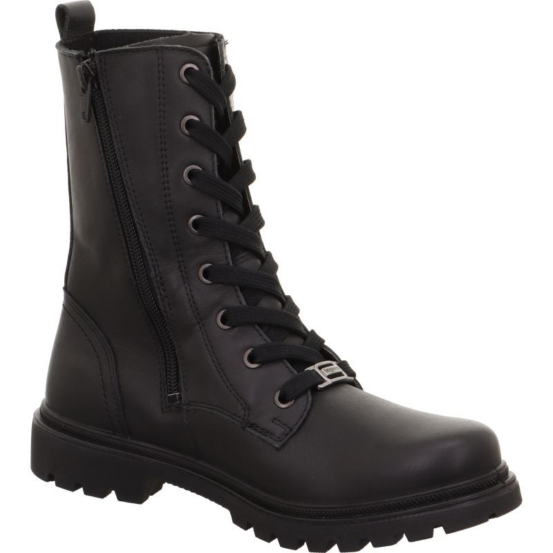 legero MONTA Damen Schnürboots - Material: Leder in Schwarz