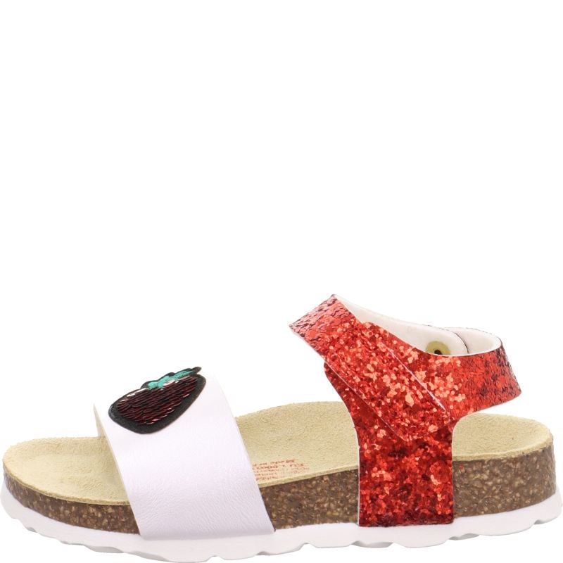 Superfit FUSSBETTPANTOFFEL Girls Sandal - Material: Sonstiges Material in Red