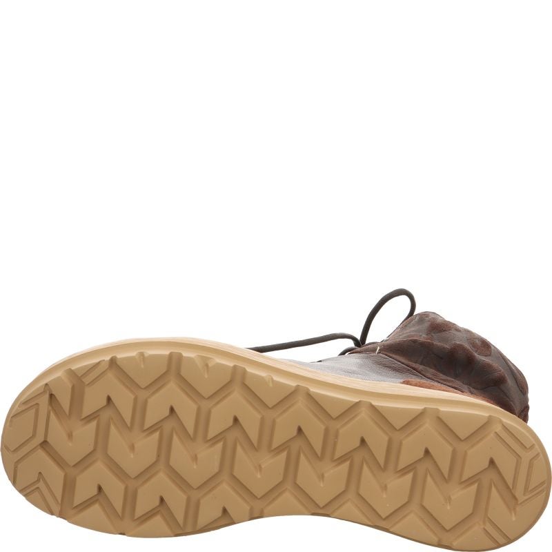 Think COMODA Woman Lace-up boot - Material: Leather in Brown