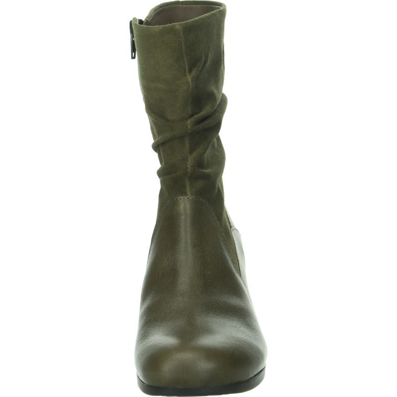 Think NANI Woman Ankle boot - Material: Leather in Olive