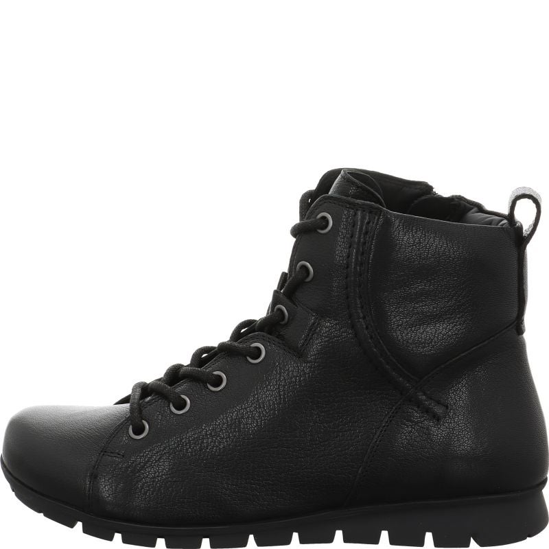 Think MENSCHA Lace-up boot - Material: Leather in Black