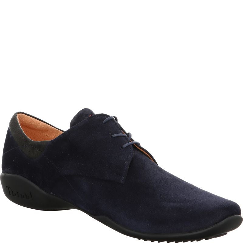 Think STONE HERREN Men Lace up shoe - Material: Leather in Blue