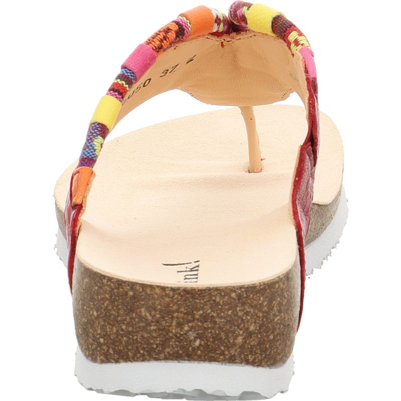 Think! JULIA Damen Pantolette - Material: Leder in Rot