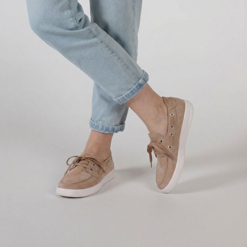 legero SILENCE Damen Slipper - Material: Leder in Beige