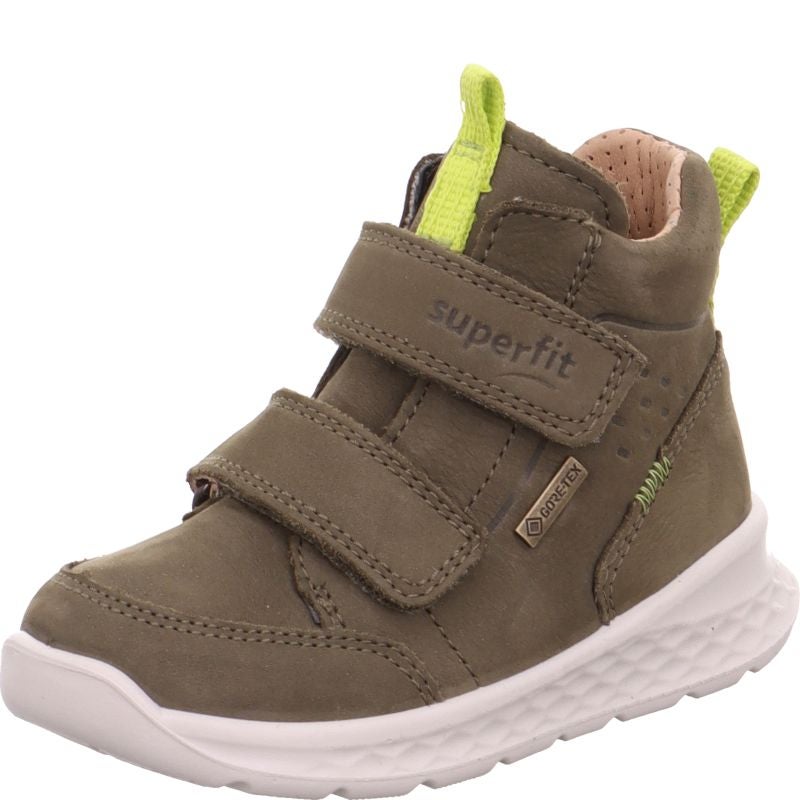 Superfit BREEZE Unisex, Jungen Sneaker high - Material: Leder in Grün