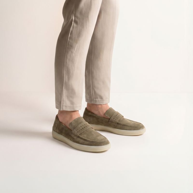 Think TURNA MEN Men Slipper - Material: Leather in Olive