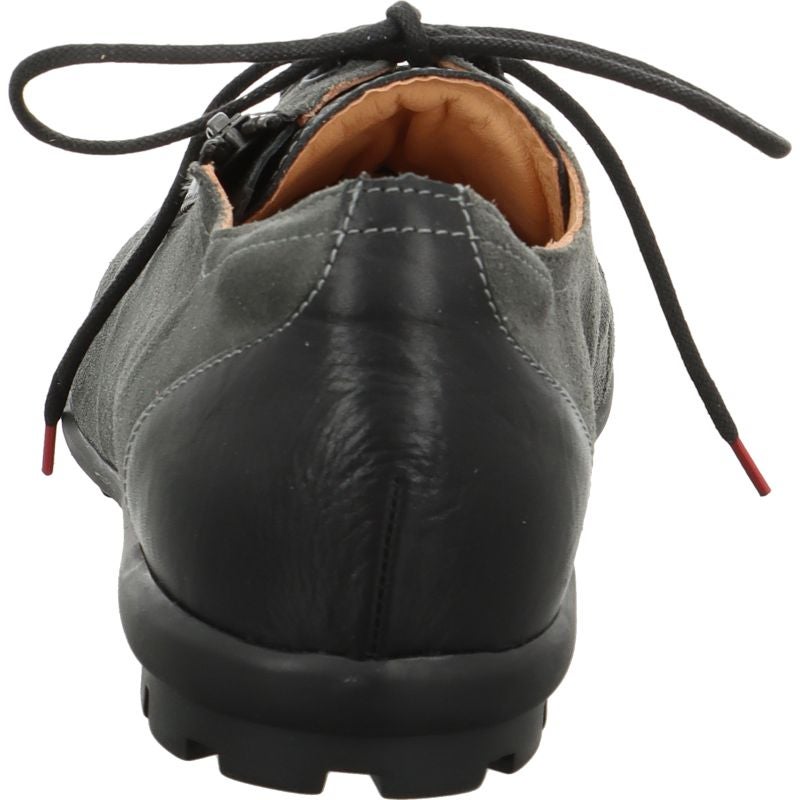 Think! KONG Herren Schnürschuh - Material: Leder in Grau