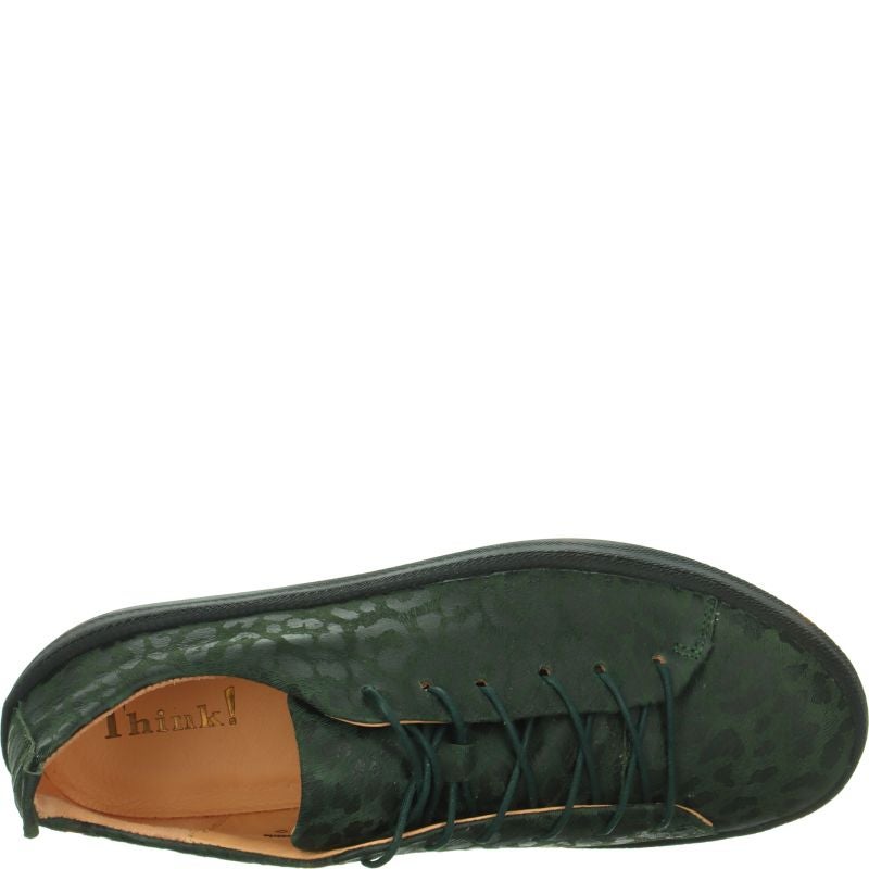Think! KUMI Damen Sneaker low - Material: Leder in Grün