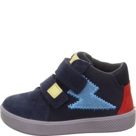Superfit SUPIES Jungen Sneaker high - Material: Leder/Sonstiges Material/Textil in Blau