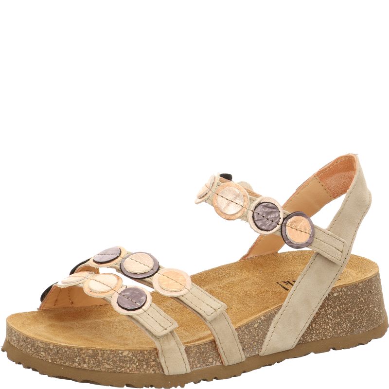 Think KOAK DAMEN Woman Strap sandal - Material: Leather in Beige
