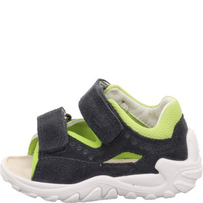 Superfit FLOW Unisex, Jungen Sandale - Material: Leder/Textil in Grau