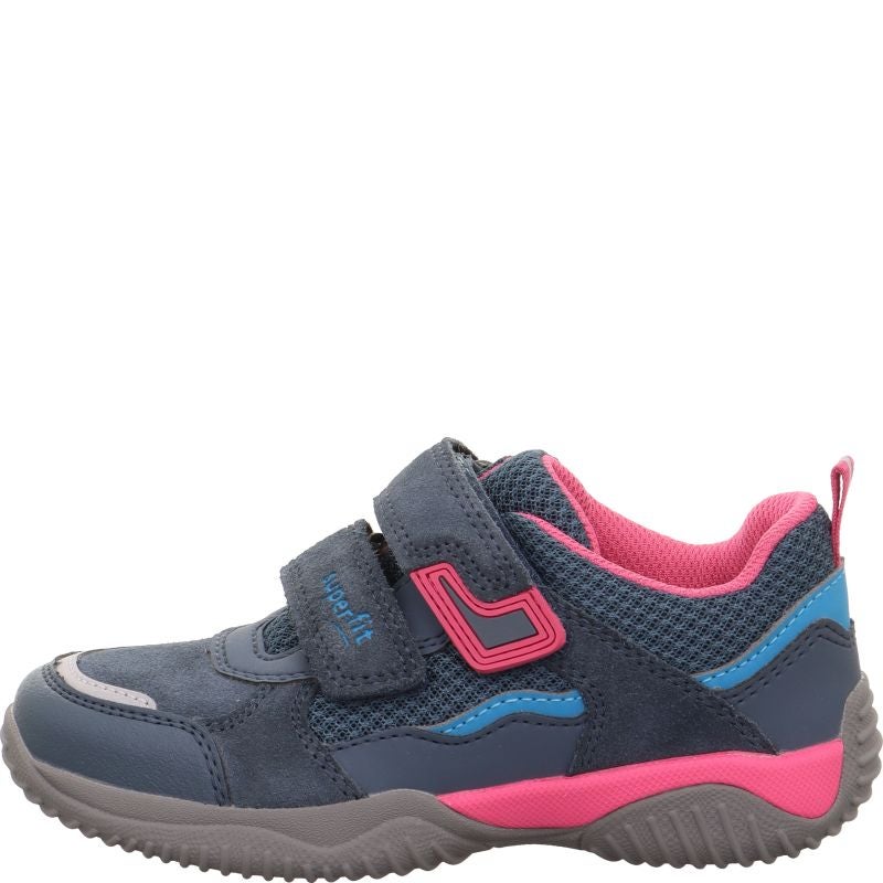 Superfit STORM Girls Sneakers low - Material: Leder/Sonstiges Material/Texti in Blue