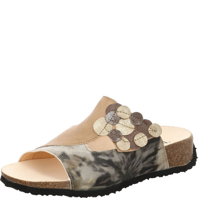 Think MIZZI DAMEN Mules - Material: Leather in Multicolored