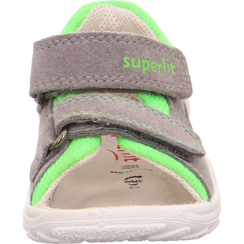 superfit FLOW Jungen Sandale - Material: Leder/Textil in Grau