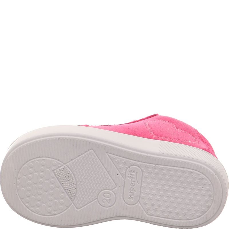 Superfit SUPIES Mädchen Sneaker high - Material: Leder/Sonstiges Material/Textil in Pink