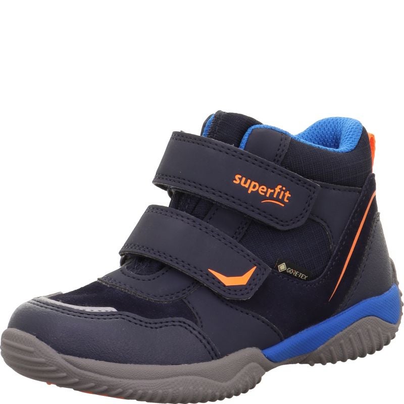 Superfit STORM Unisex | Jungen Sneaker high - Material: Leder/Sonstiges Material/Textil in Blau
