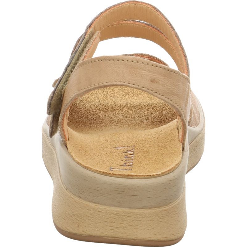 Think MEGGIE Strap sandal - Material: Leather in Beige