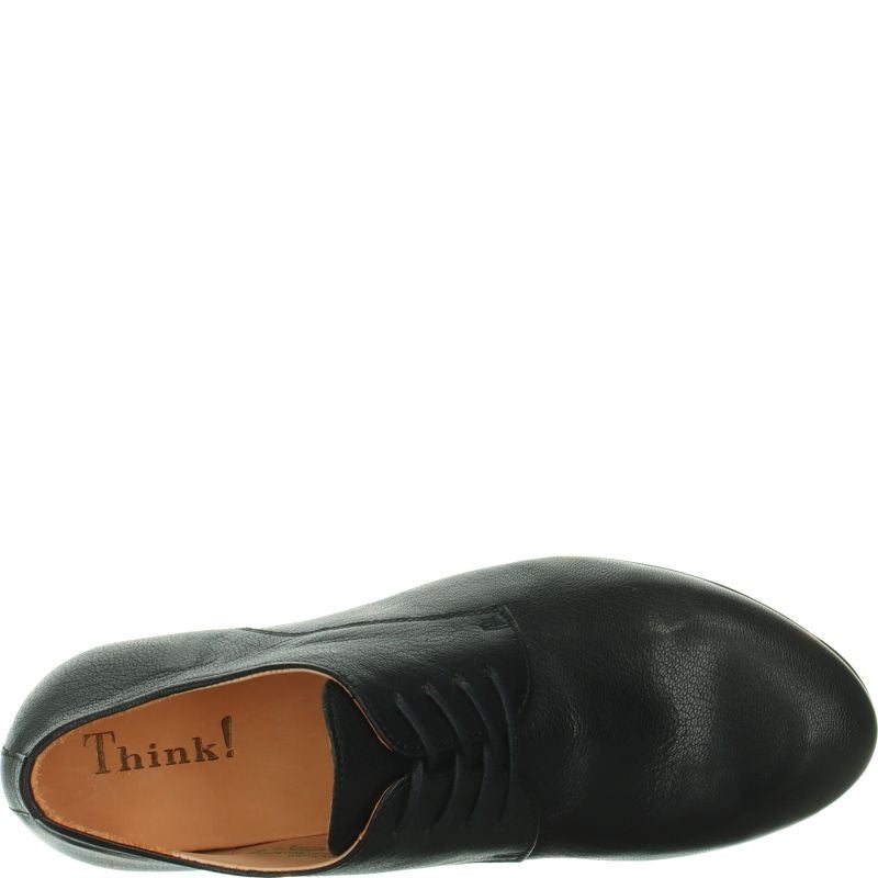 Think! GUAD2 Damen Schnürschuh - Material: Leder in Schwarz