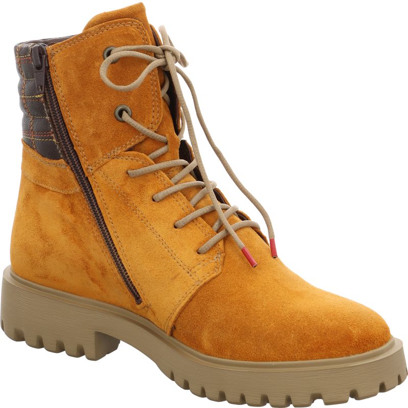 Think TRENTO Woman Ankle boot - Material: Leather in Yellow